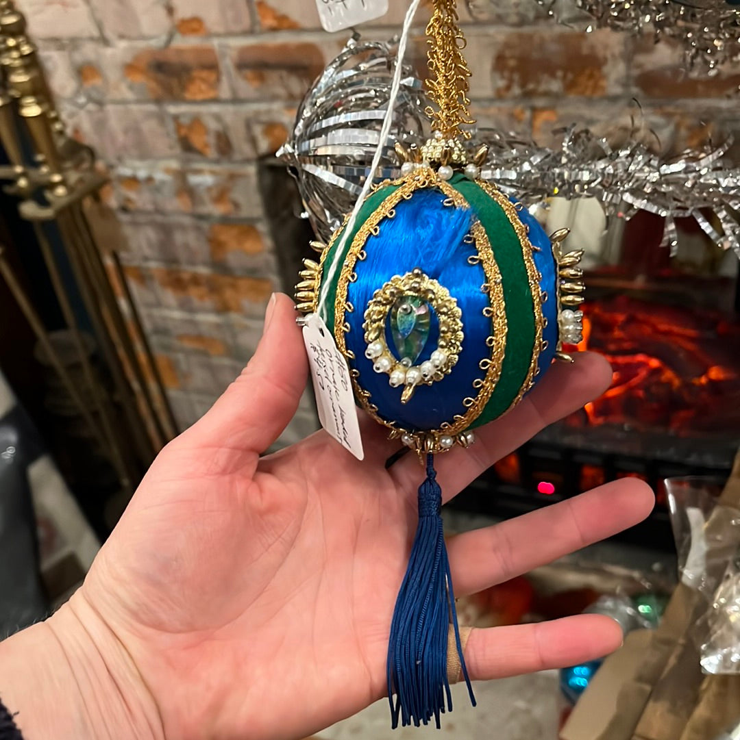 Ornate beaded tassel ornament