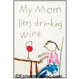Magnet-My mom likes drinking wine. - MST GoodsRefrigerator MagnetsEphemera