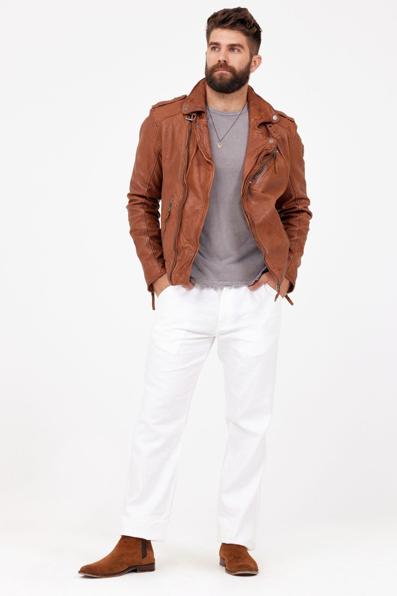 Malic Men's Leather Jacket - MST GoodsLeather JacketMauritius