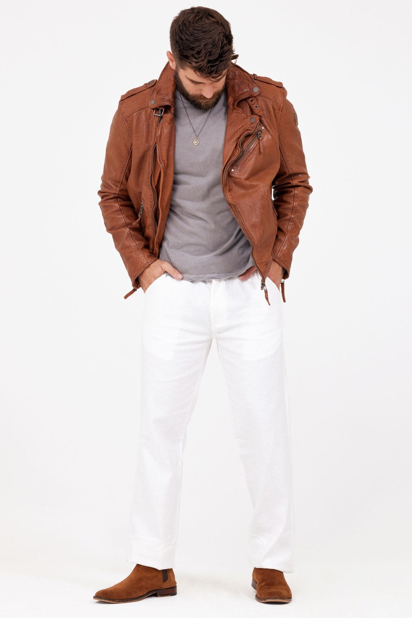 Malic Men's Leather Jacket - MST GoodsLeather JacketMauritius