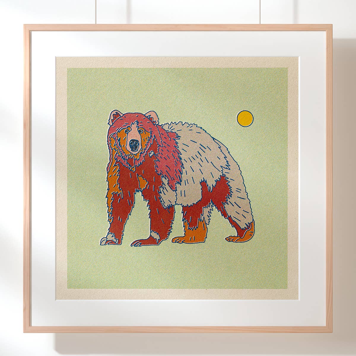 Rainbow Bear 12x12 - MST GoodsArt PrintCaroline Clark