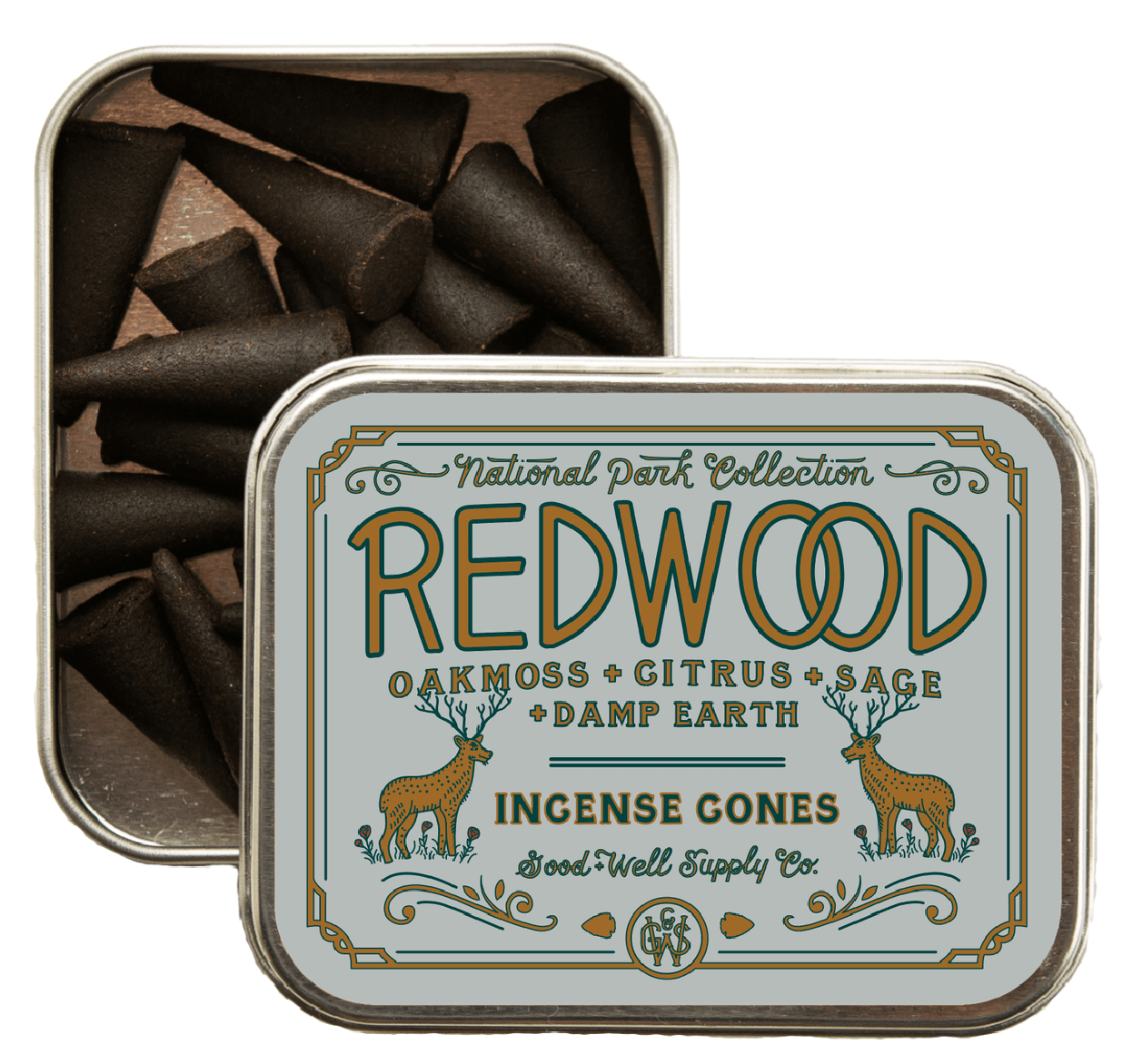 Redwood Incense - Oakmoss Sage Citrus + Damp Earth - MST GoodsGood & Well Supply Co.