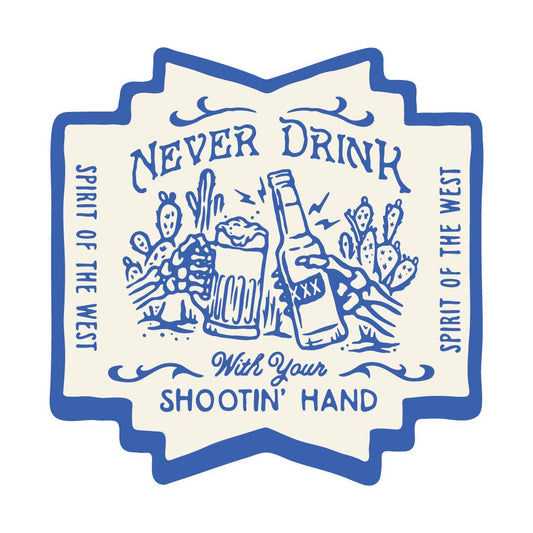 Shootin' Hand Sticker - ¡Salud! Edition - MST GoodsSendero Provisions Company
