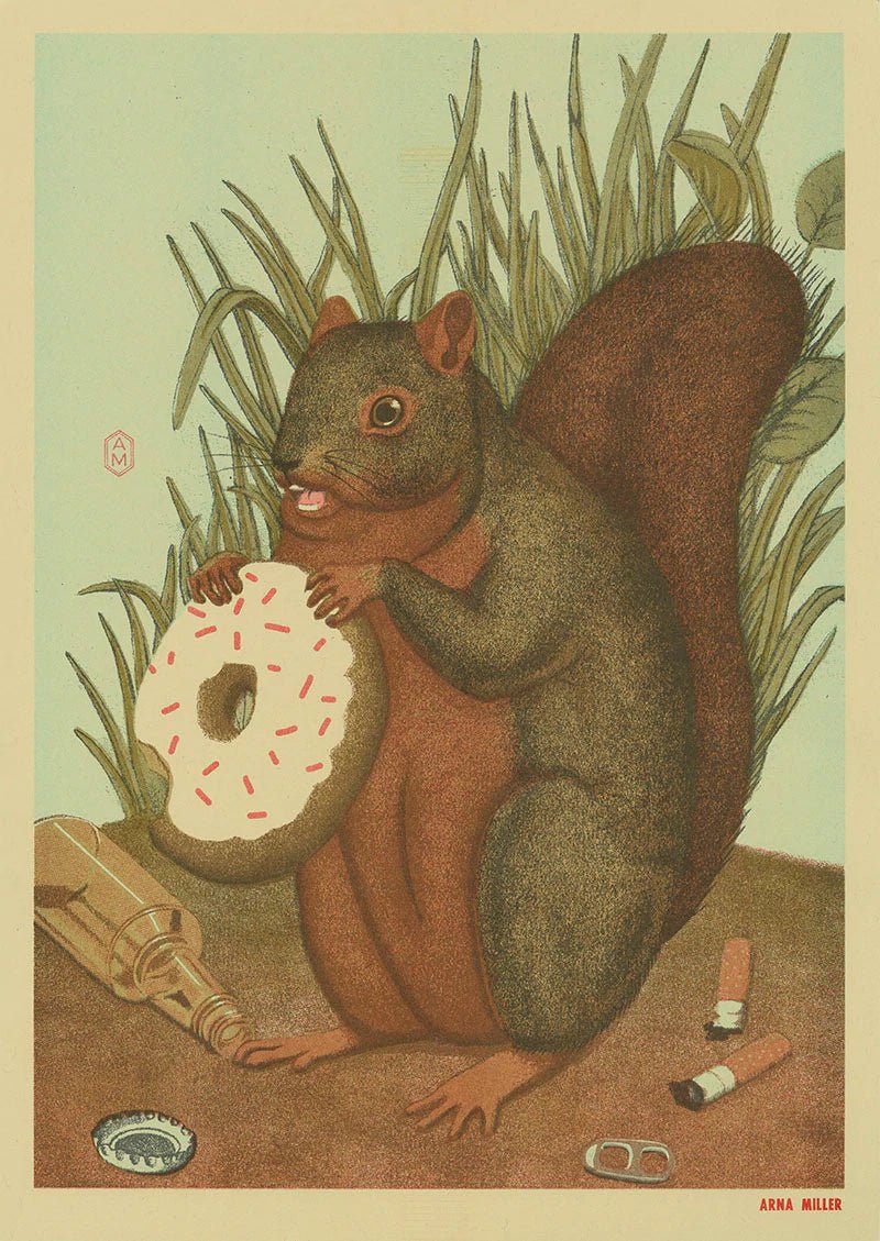 Squirrel Donut - MST GoodsArt PrintArna Miller