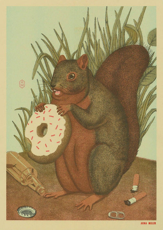 Squirrel Donut - MST GoodsArt PrintArna Miller