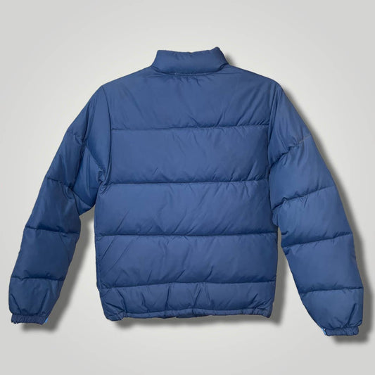 Vintage Miller Western Wear Blue Puffer Snap Front Down Coat Jacket Medium R114