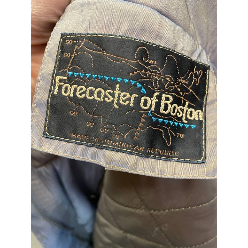 Vintage Forecaster of Boston Parka Coat Lavender Fox Fur Hood Large Winter E