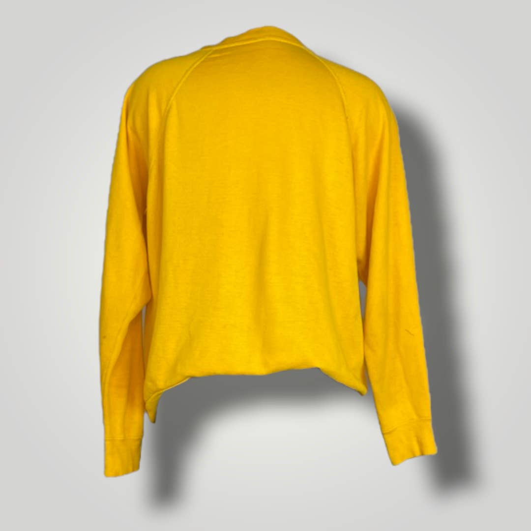 Vintage 1982 Black Forest Outhouse Race Sweatshirt Yellow Raglan  XL TJC101