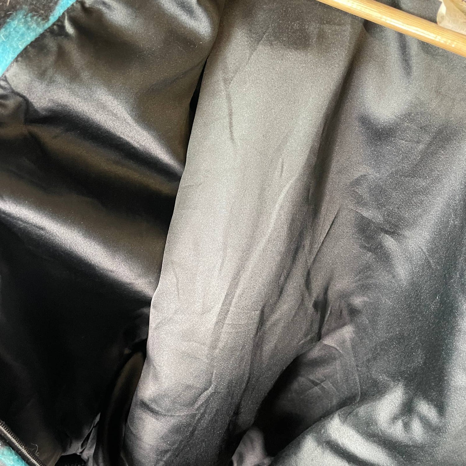 Vintage To Saddlesmith Outfitters Geometric Blue Black Wool Blend L R109 - MST GoodsVintage