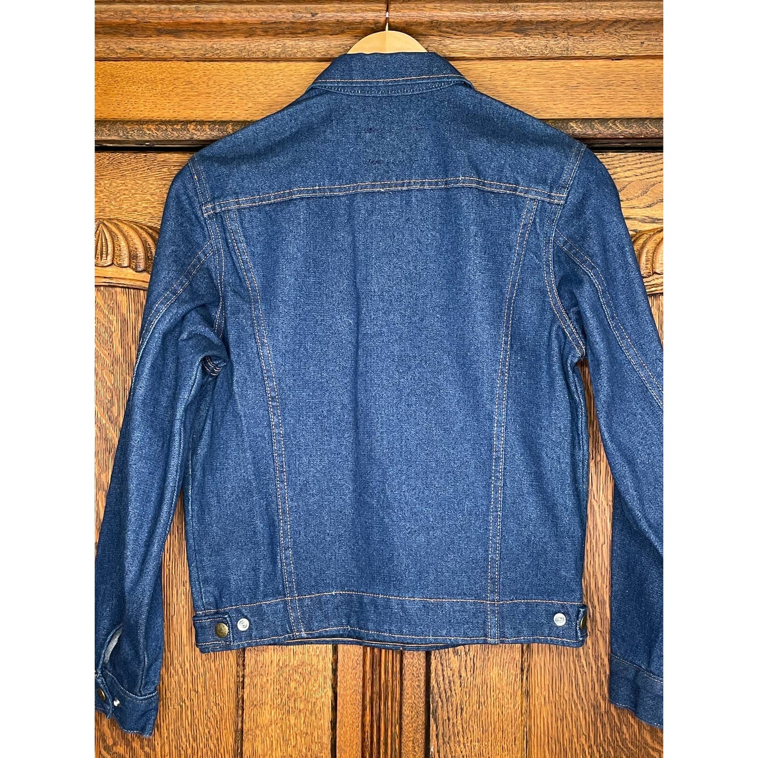 Vtg Saddle King Western Denim Jacket Deadstock Made in USA Dark Small Raw - MST GoodsCoats & JacketsVintage